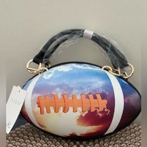 Caleesa Sunset Football Crossbody Handbag